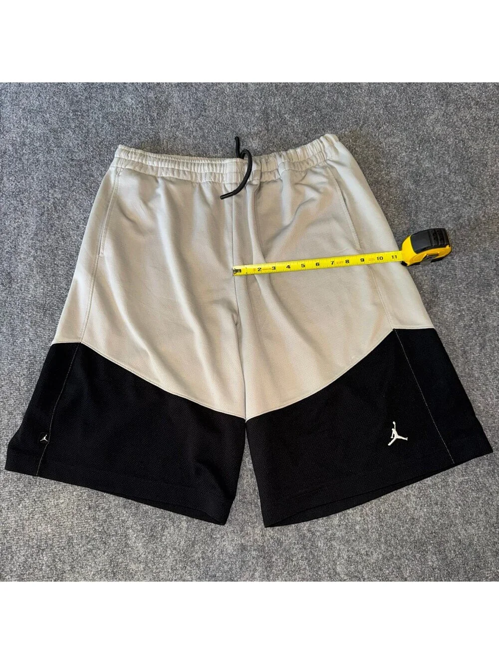 Nike Air Jordan Black/White Baggy Hoop Shorts Mens LG Vtg y2k 90s Rare